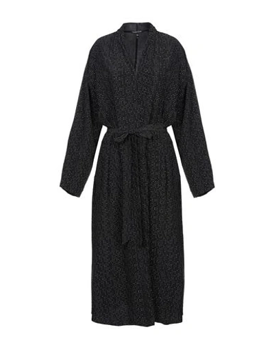 Eileen Fisher Long Kimono Jacket In Black