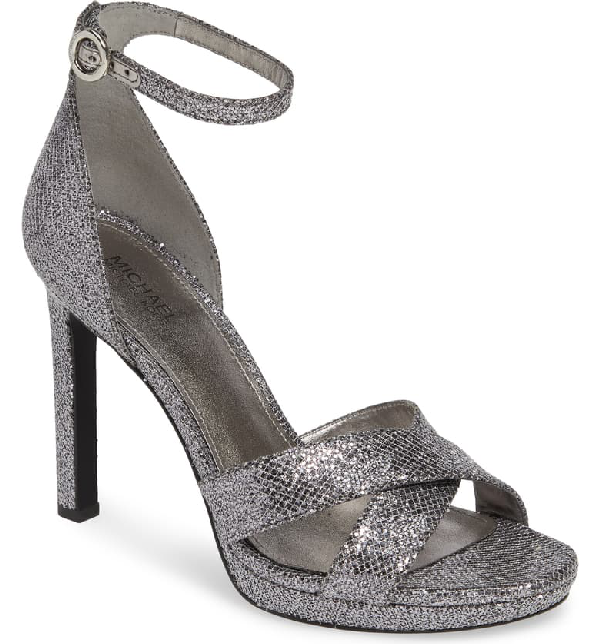michael kors silver evening shoes