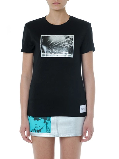 Calvin Klein Jeans Est.1978 Black Cotton Printed T Shirt