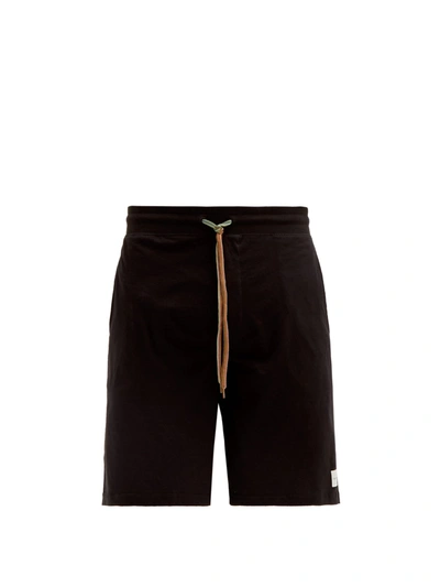 Paul Smith Logo-patch Cotton-jersey Pyjama Shorts In 79 – Black
