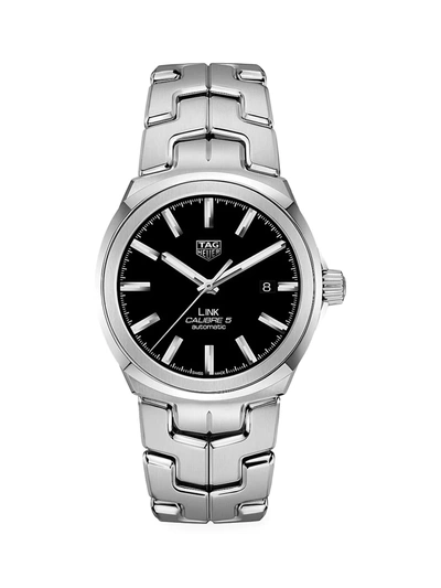Tag Heuer Link 41mm Stainless Steel Three-hand Automatic Bracelet Watch In Silver