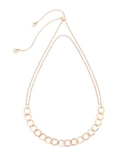 Pomellato Brera Diamond & 18k Rose Gold Chain Choker Necklace