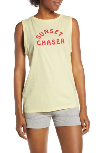 Patagonia Camp Id Muscle Tee In Resinyellow/ Sunset Chaser