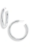 Jennifer Zeuner Lou Medium Hoop Earrings In Silver