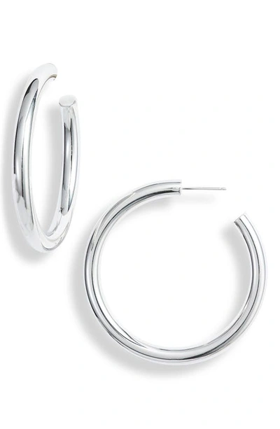 Jennifer Zeuner Lou Medium Hoop Earrings In Silver