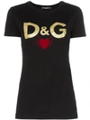 Dolce & Gabbana Dolce And Gabbana Black Dg Heart T-shirt