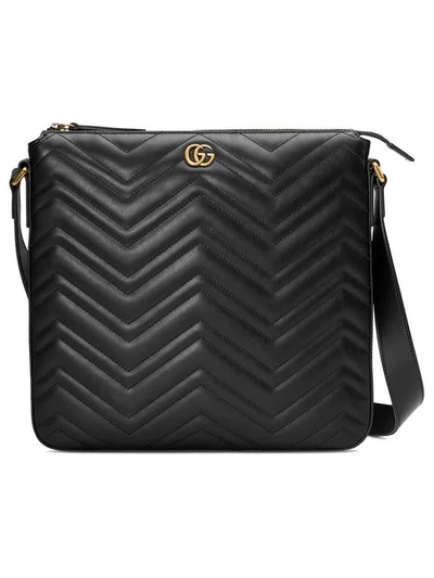 Gucci Gg Marmont Messenger Bag In Black