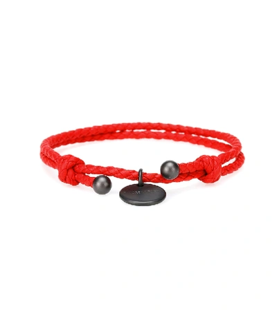 Bottega Veneta Intrecciato Leather Bracelet In Red