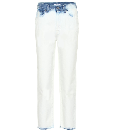7 For All Mankind Malia Cropped High-rise Jeans In White