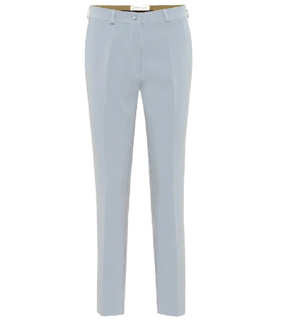 Etro High-rise Cigarette Pants In Blue