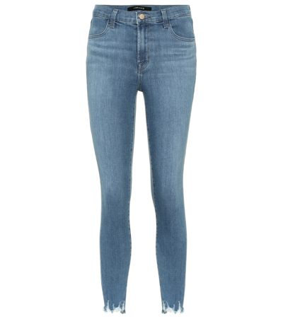 J Brand Alana Cropped High-rise Skinny Jeans In Blue