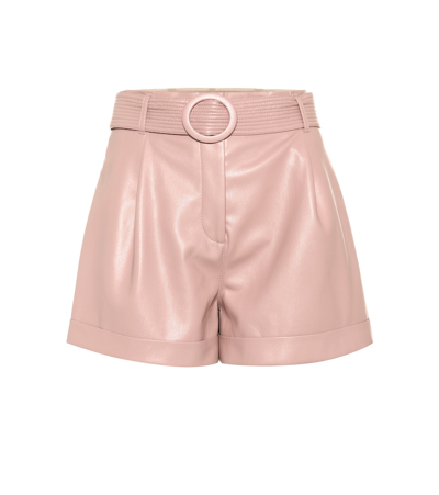 Nanushka Joyce Faux Leather Shorts In Pink