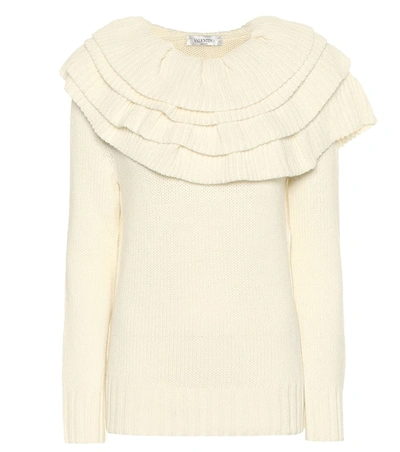 Valentino Wool And Cashmere Sweater In Beige
