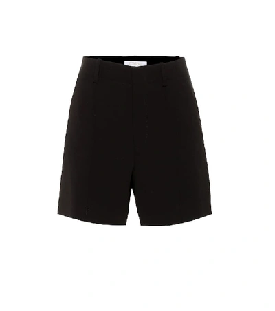 Chloé High-rise Crêpe Shorts In Black