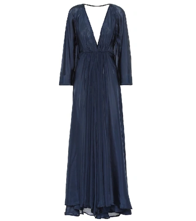 Kalita Clemence Silk Gown In Blue