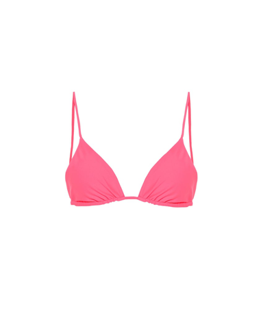 Jade Swim Via Triangle Bikini Top In Pink