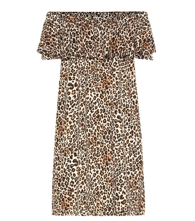 Velvet Taye Leopard-print Dress In Brown