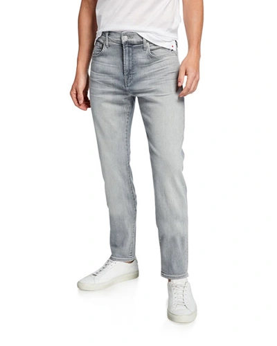 7 For All Mankind Men's Adrien Gray-wash Skinny Jeans
