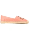 Tory Burch Ines Leather Espadrilles In Pink