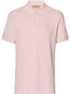 Burberry Hartford Slim Fit Pique Polo In Pink