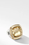 David Yurman Albion® Statement Ring With 18k Gold And Champagne Citrine Or Reconstituted Turquoise