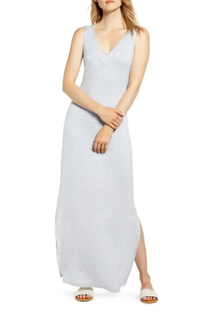 B Collection By Bobeau Ansel Tie Back Jersey Maxi Dress In Denim Chambray