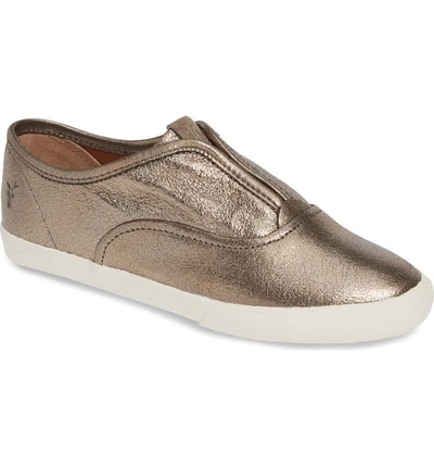 Frye Maya Slip-on Sneaker In Golden Silver
