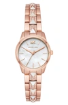 Michael Michael Kors Runway Mercer Bracelet Watch, 28mm In Rose Gold/ White/ Rose Gold