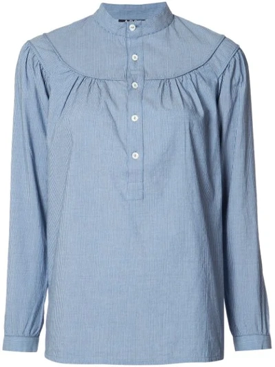 Apc Sally Blouse In Blue, Stripes. In Blue Fonce