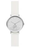 Skagen Aaren Kulr White Silicone Strap Watch, 36mm In White/ Silver