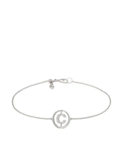 Annoushka 18ct White Gold Diamond Initial C Bracelet