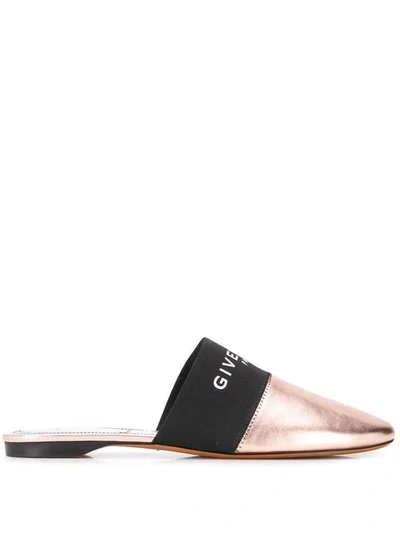 Givenchy Bedford Flat Mules In Brown