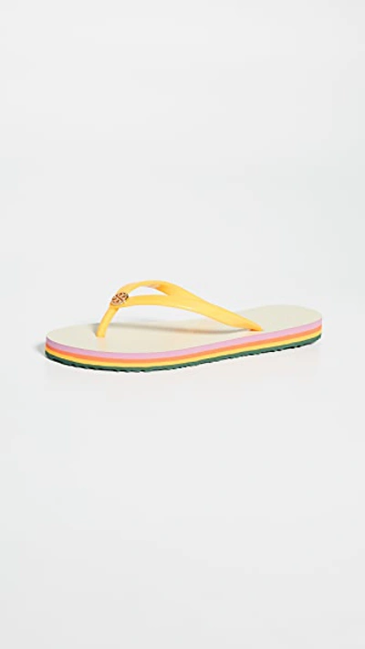 Tory Burch Printed Thin Flip-flops In Solar/canyon Stripe