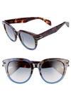 Rag & Bone 54mm Cat Eye Sunglasses In Blue Havana
