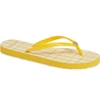 Tory Burch Printed Thin Flip-flops In Sunlight/ Yellow