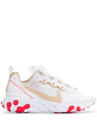 Nike Women's React Element 55 Casual Shoes, White - Size 8.5