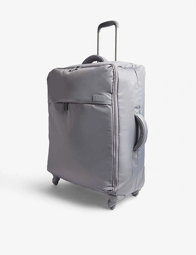 Lipault Originale Plume Four-wheel Cabin Suitcase 72cm In Pearl Grey