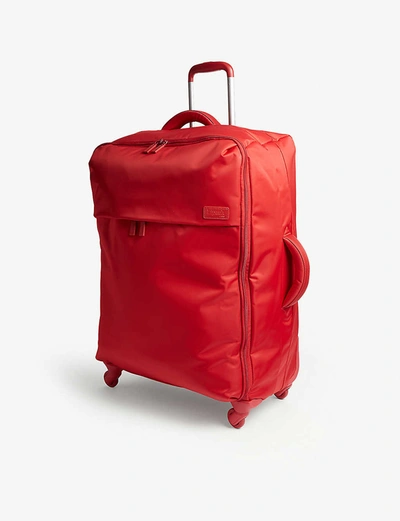Lipault Originale Plume Four-wheel Cabin Suitcase 72cm In Cherry Red