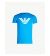Emporio Armani Large Eagle Logo Cotton T-shirt In White