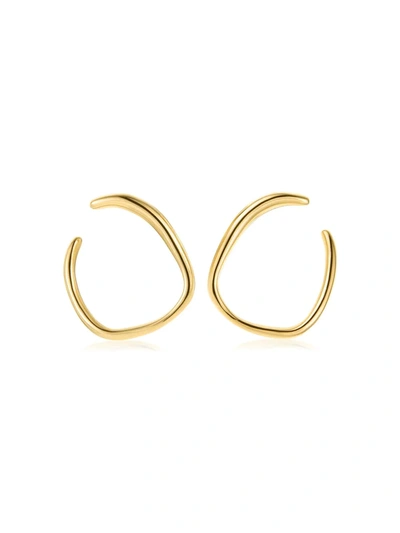 Monica Vinader Nura 18ct Yellow-gold Vermeil On Sterling Silver Reef Wrap Earrings
