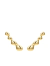 Monica Vinader Nura 18ct Yellow-gold Vermeil On Sterling Silver Teardrop Climber Earrings