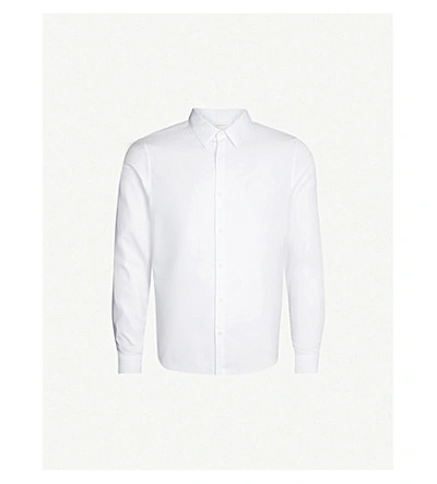 Sandro Oxford Regular-fit Cotton-twill Shirt In White