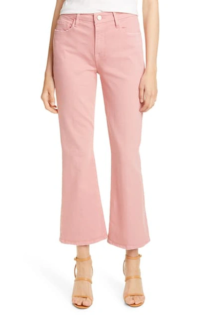 Frame Le Crop Midi-rise Bootcut Jeans In Peony
