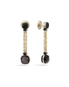 Pomellato Women's Nudo 18k Rose Gold, Obsidian & Black Diamond Dangle Earrings