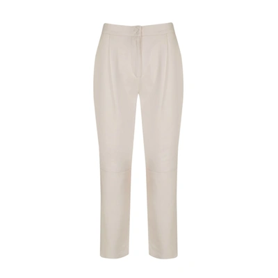 Gushlow & Cole Pleated Trousers In Cream