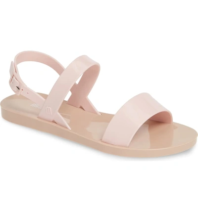 Melissa Women's Lip Ad Slingback Sandals In Beige Pink Rubber