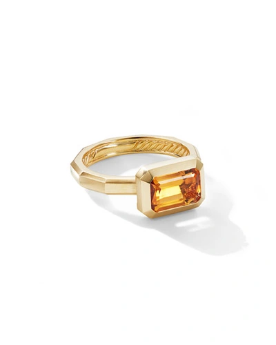 David Yurman Novella 18k Citrine Ring In Orange/gold