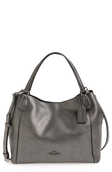 edie shoulder bag 28 in pebble leather