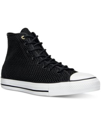 Converse Men&#039;s Chuck Taylor All Star Hi Amp Cloth Casual Sneakers In  Black/black/white | ModeSens