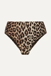 Ganni Leopard-print Bikini Briefs In Leopard Print
